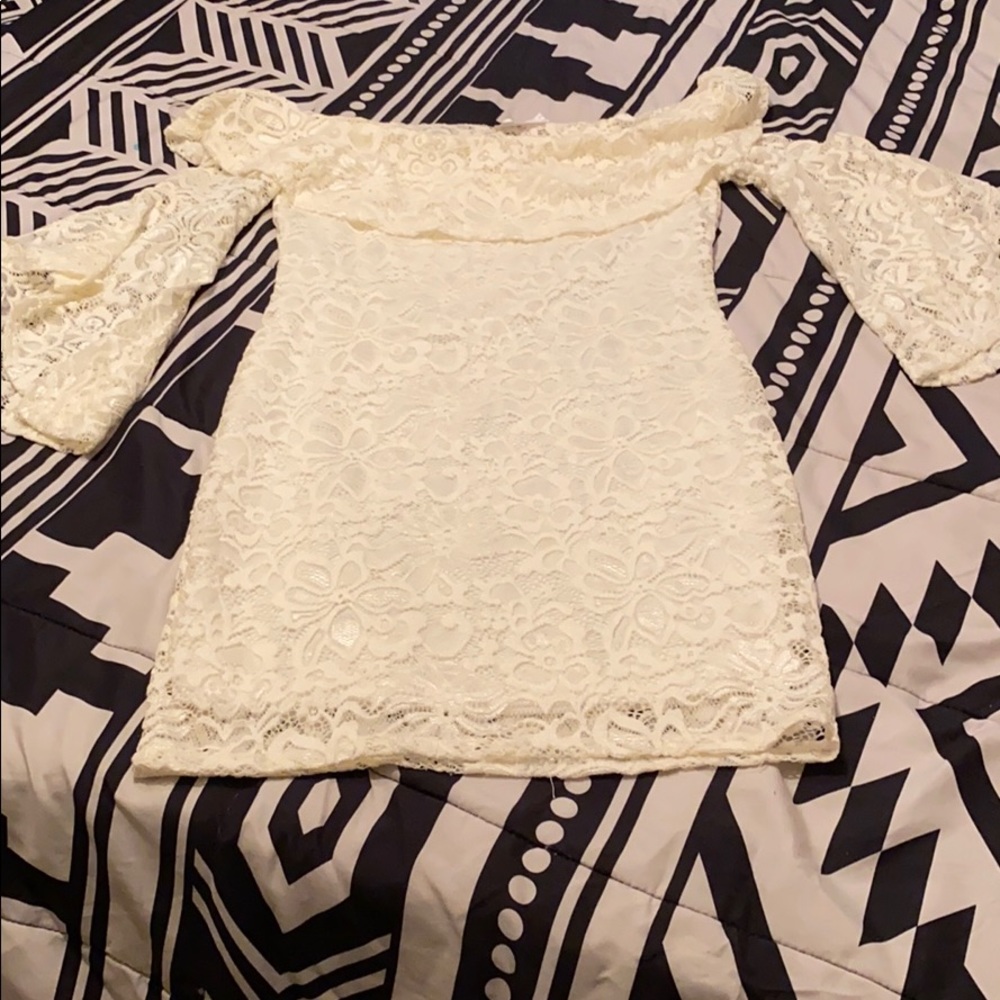 Off the shoulder lace dress
